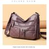 2025 New Soft Leather Bag Women's New Fashion Casual Versatile Temperament Shoulder Messenger Bag