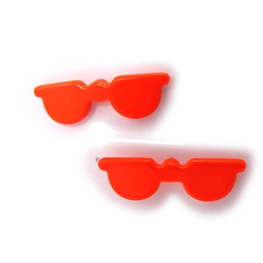 Les Trésors De Lily [J8184] - Orange 'Glasses' Designer Earrings