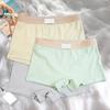 Women Underpants Slim Fit Solid Color Elastic Waistband Cotton Crotch Mid Waist Good Breathability Lady Boxers Female Daily Underwear