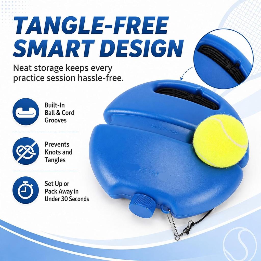 2026 New Tennis Ball Training Baseboard, Tennis Practice Rebounder, Portable Self Training Tool for Beginners,Indoor Outdoor Tennis Return Equipment