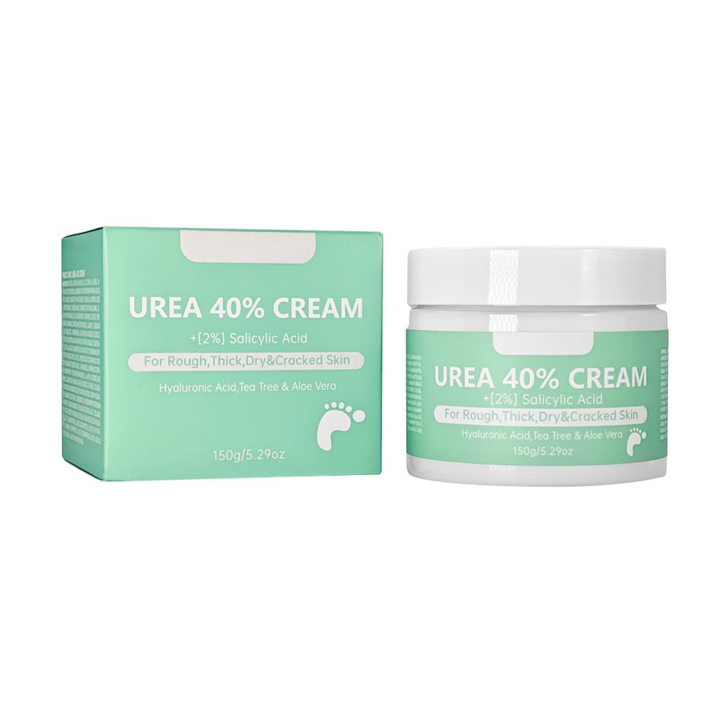 40% Creme für trockene, rissige Füße - Intensive feuchtigkeitsspendende Fußcreme mit E, 5,29 oz