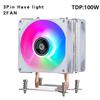 Tower Type Radiator Processor 2/4/6 Heat Pipe Air-cooled CPU Cooler White Fan mute Install slots LGA2011 2066 2099 xeon x79 x99