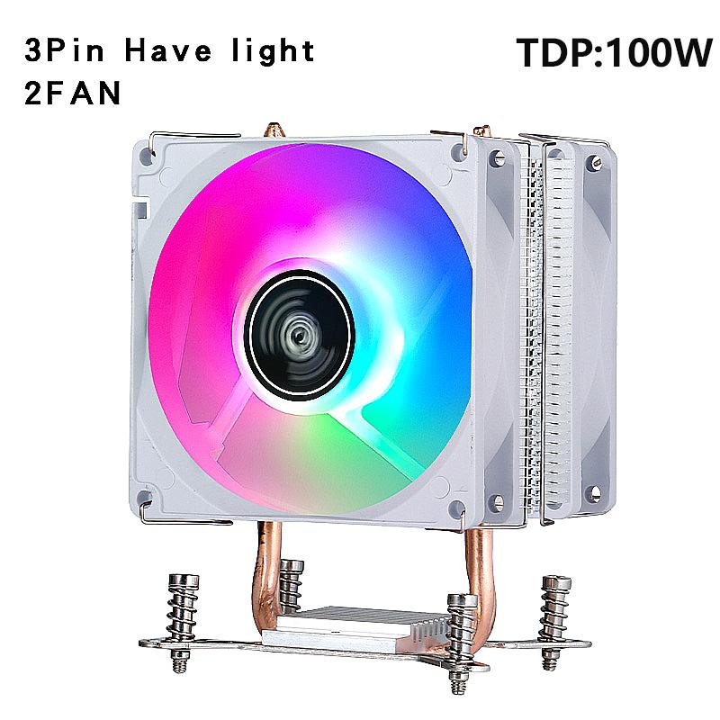 Tower Type Radiator Processor 2/4/6 Heat Pipe Air-cooled CPU Cooler White Fan mute Install slots LGA2011 2066 2099 xeon x79 x99