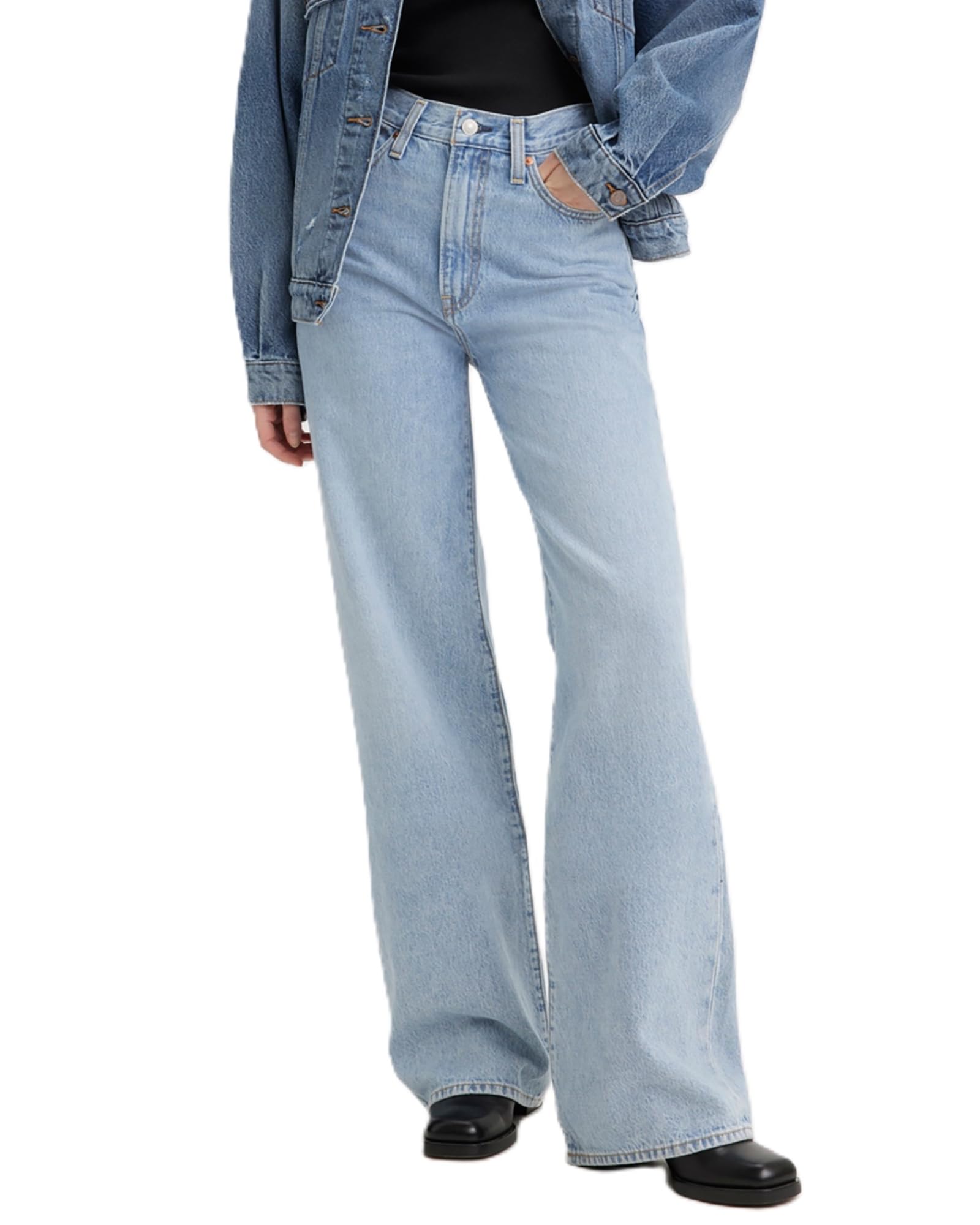 

Levi s RIBCAGE High Rise Wide Leg Jeans Women s A6081-0002 US W26 L30
