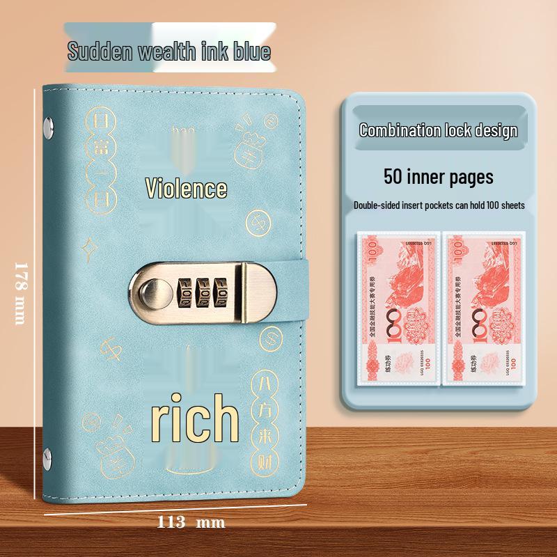 Popular Internet Celebrity Cash Savings Book: Large Capacity Password-Lock Album for Financial Management