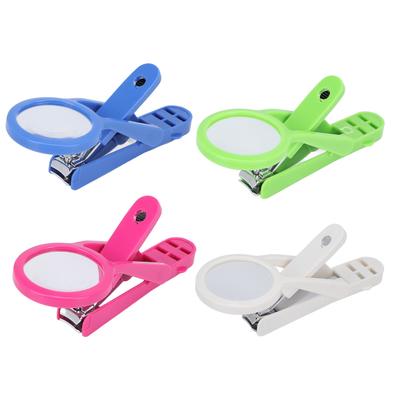 Elderly Nail Clipper Stainless Steel Adjustable Fingernail Toenails Cutter with Magnifying Glass