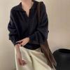 Old Money Style Women's Loose Wool Polo Neck Sweater - Autumn/Winter Knit Top
