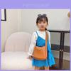 Modern Stylish Children Backpack For Girls Trendy Single Shoulder Bag In Pure Colors