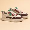 Women's Chunky Platform Sneakers Breathable PU Leather Anti-Slip Sport Walking Shoes for Women Casual Outdoor Comfortable Lace-up Tennis Sneakers
