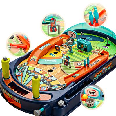 Flipperautomat für Kinder, Murmeltisch, Kampfkatapult, Murmelspiel, Hand-Augen-Koordination, Eltern-Kind-Interaktionsspielzeug für Kinder