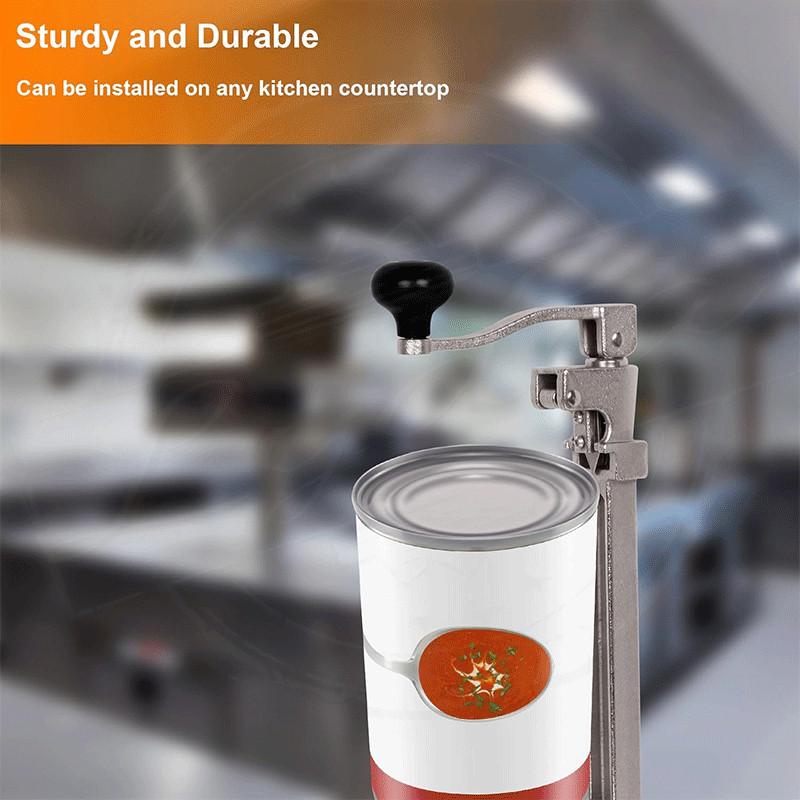 Cast Steel Commercial Can Opener 47cm Industrial Table Mount Bottle Tin Opener Heavy-Duty Manual Canned Fruit Bottle Opener