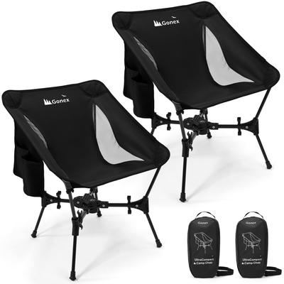 Chaise d'extérieur Gonex compacte, rangement rapide en quelques secondes, chaise de camping ultra légère, capacité de charge de 150 kg, pliable, plus stable, randonnée, pêche, escalade