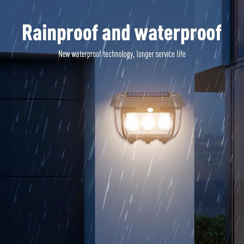 Vintage Solar Garden Light With Tungsten Filament For Outdoor Wall Decoration