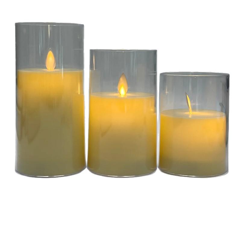 LED Acrylic Candle Light with Remote Control for Romantic Atmosphere and Birthday Party Decoration