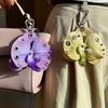 Creative Simulation Flower Orchid Lily Keychain Backpack Decoration Colorful Simulation Flower Keyring Gifts Flower Bag Pendant