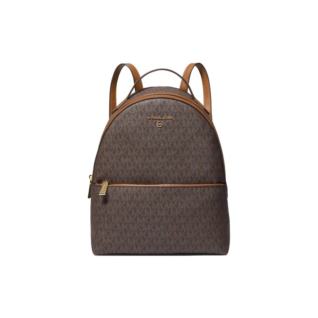 Michael Kors Mk Valerie Vintage Logo Print Canvas Backpack Women Backpack Brown 30F2G9VB2B-BRN/ACORN