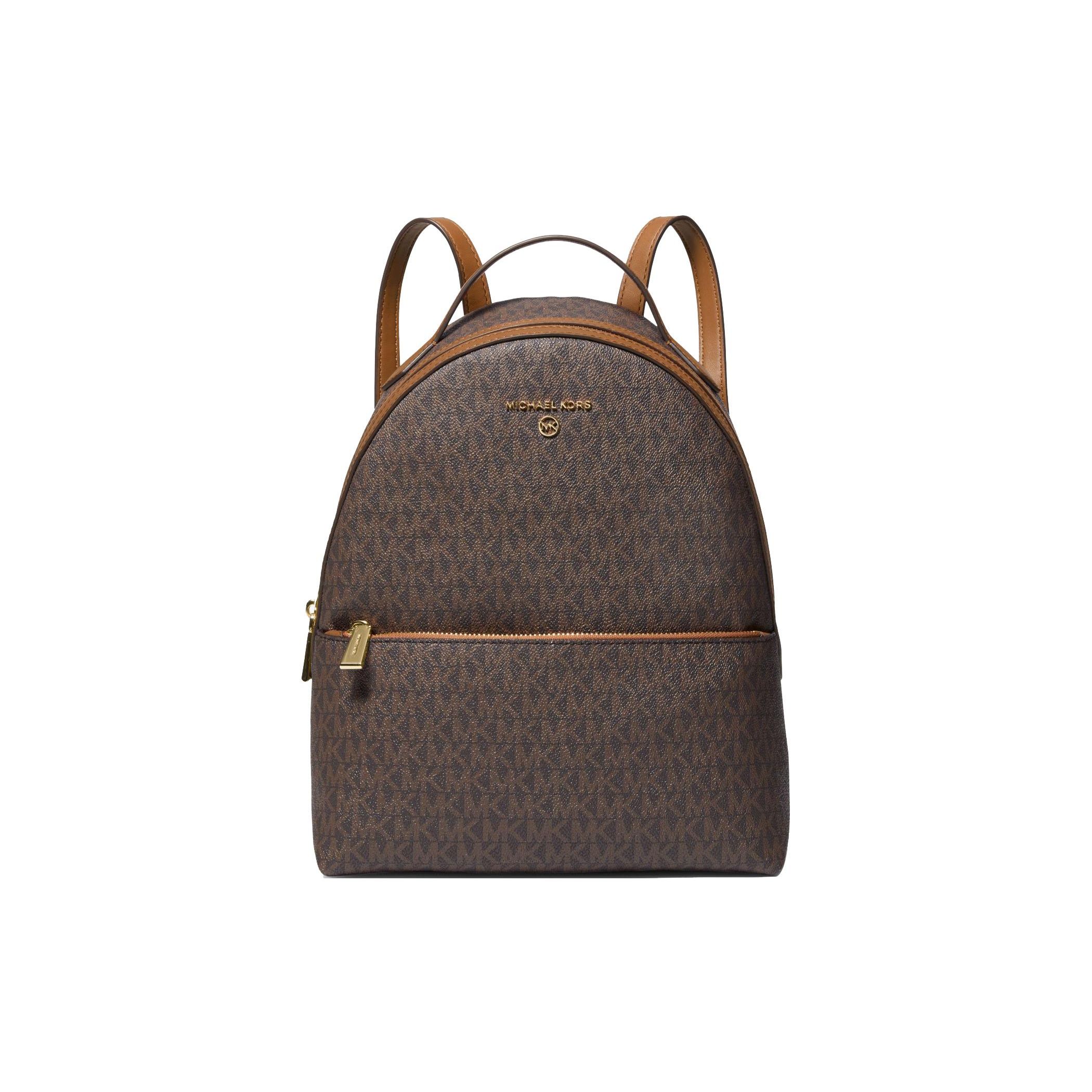 

Michael Kors Mk Valerie Vintage Logo Print Canvas Backpack Women Backpack Brown 30F2G9VB2B-BRN/ACORN Basic Set (Bag+Dust Bag)