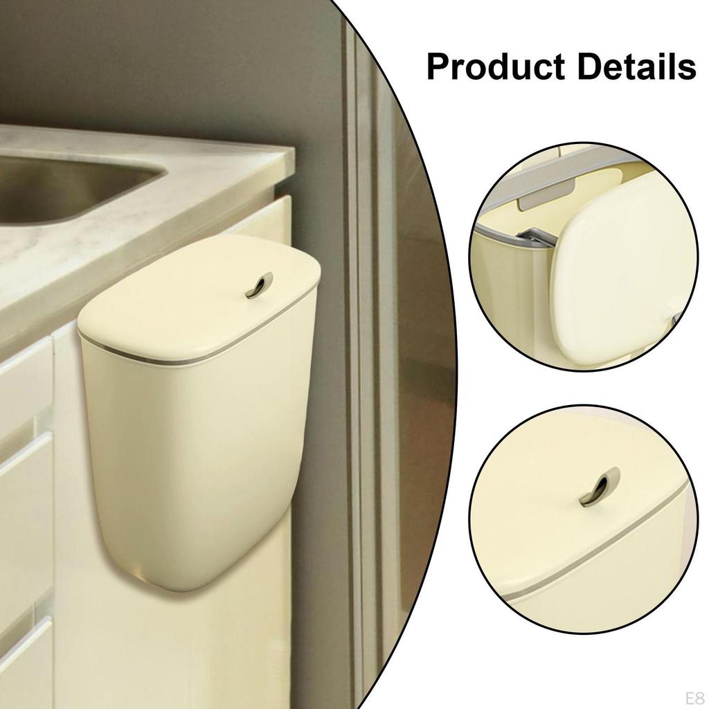 Hanging Trash Can Compost Bin for Kitchen Cabinet Door Waste Bucket Household