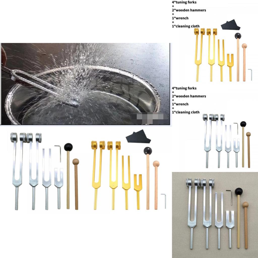 Aluminiumlegierung Stimmgabel Set Für Fitnessgeräte Und Massagetherapie Mit Reinigungswerkzeugen