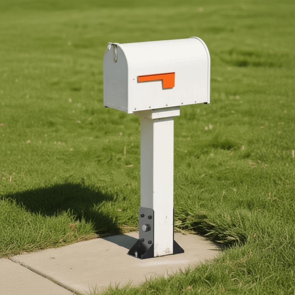 Schwarzer Deckgeländerstützstahlgeländerpfostenhalter Universeller Pfostenstützhalter Briefkasten