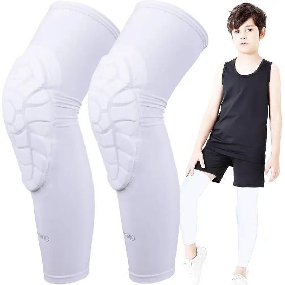 Kids Youth 5-15 Years Padded Arm Knee Sleeve Compression Leg Protective children football cycling protection knee pads equipment