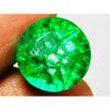 Natural Green Emerald Loose Gemstone 6 Ct Round Shape for Jewelry Making and Gem Collections
