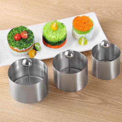 Fanshun Stainless Steel Round Rice Ball & Dessert Molds (3-Piece Set)