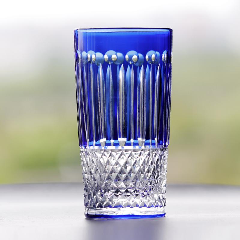 Handgefertigt Handgeschnitten Lotusfarben Hock Weingläser Rote Champagnerflöte Blaue Edo Kiriko Highball Cocktail Whiskeyglas