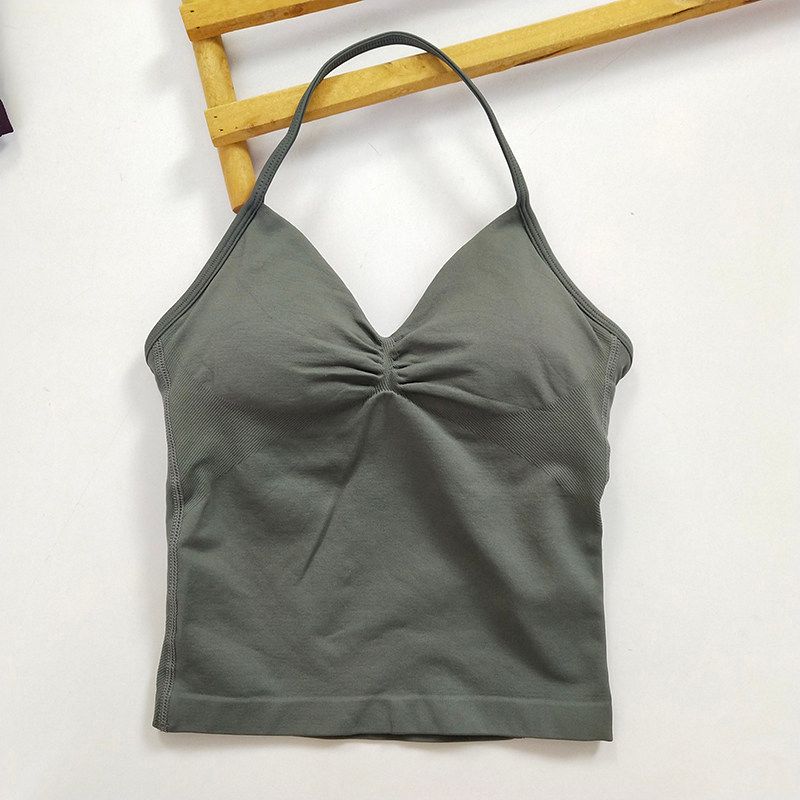 Neck Beauty Back Yoga Suit DF Sports Vest European and American Internet Celebrity Exaggerates Hips Shorts Training Peach Workout Clothes Women