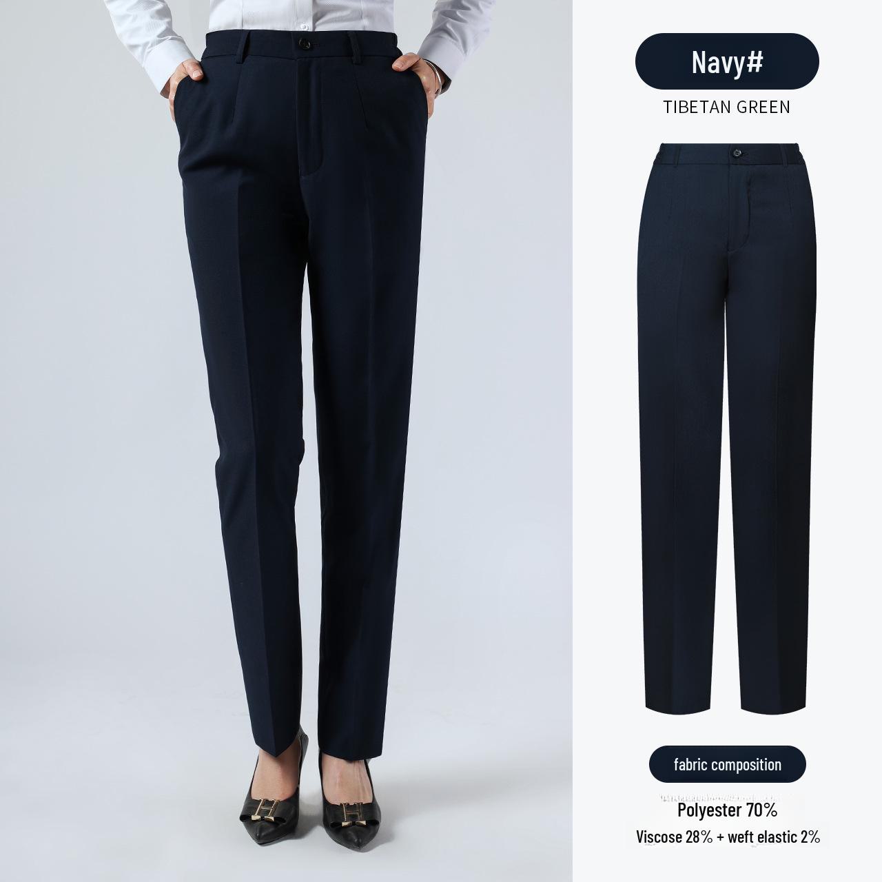 

Женские повседневные брюки облегающего кроя с высокой талией цвета Royal Blue - стиль весна/осень L