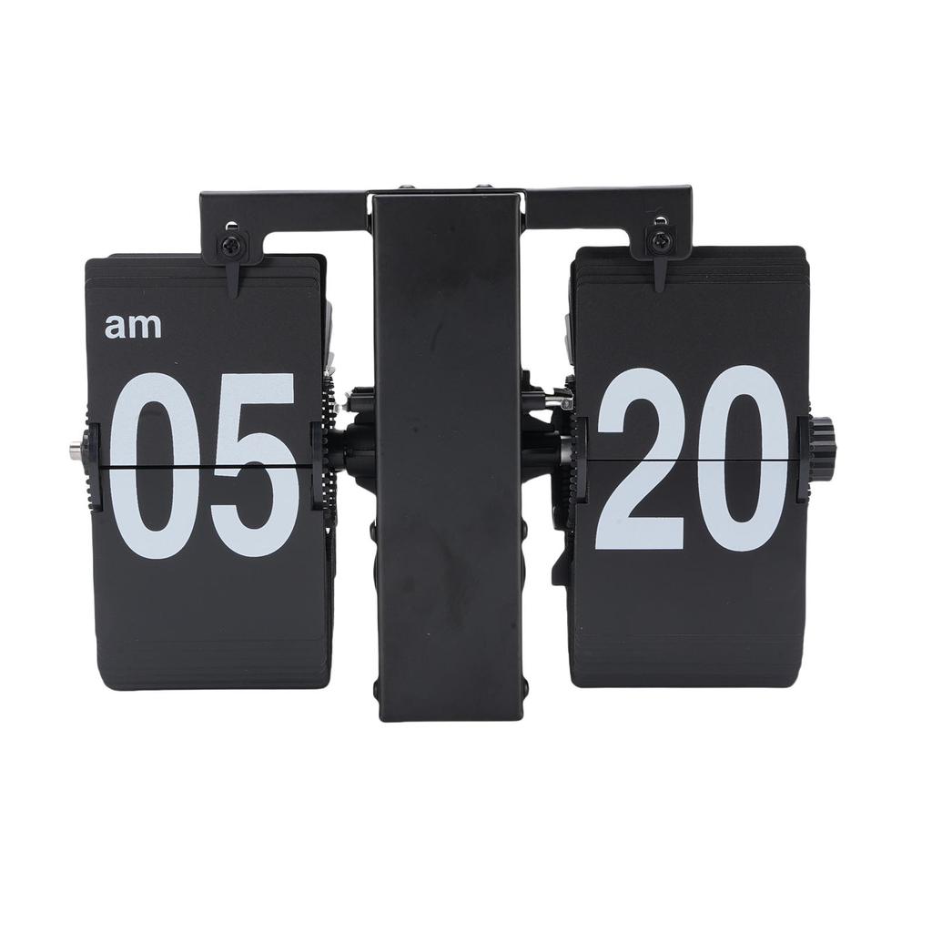 Automatic Flip Clock 12 Hours Vintage Quiet Desktop Clock for Living Room Office Gift