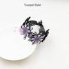 Double-Layer Rhinestone Flower Hair Clip & Hair Tie: Elegant Bun Styling Accessory