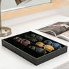 Sunglasses Organizer Tray 8 Grid Velvet Glasses Holder Storage Box Stackable Men Women Eyewear Watches Jewelry Display Case