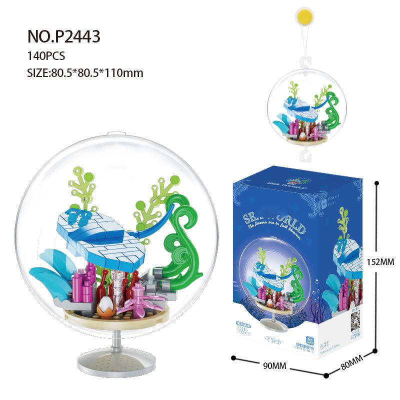 Boys Adult Toys Marine Animals Bricks Construction Set Fish Model Micro Building Blocks 3d Mini Block Home Decoration Toys Gifts