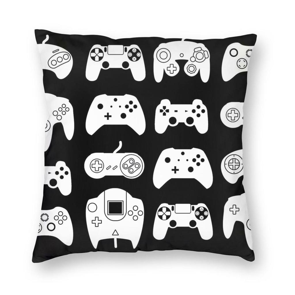 Game Controller Pillowcase Polyester Linen Velvet Printed Zip Decor Bed Cushion Cover Wholesale