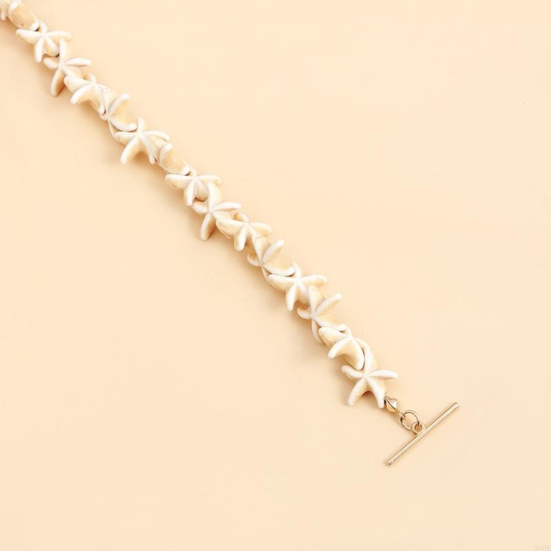 Retro Starfish White Shell Conch Pendant Necklace Women 2026 Simple Creative Starfish Beaded Choker Hand Woven beach Jewelry