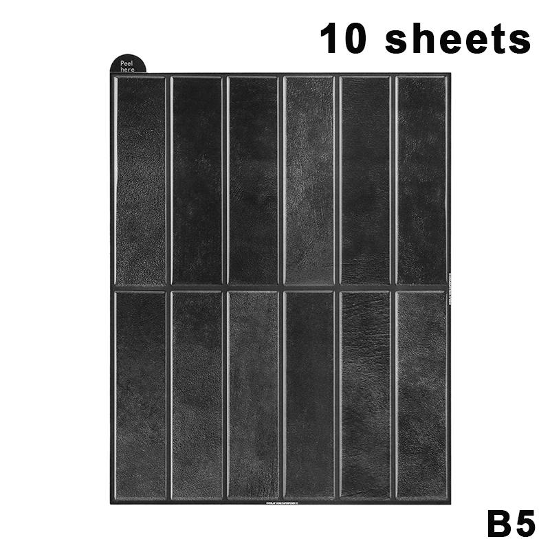 5/10Pcs Non Fading Wall Tile Stickers Peel and Stick Waterproof Oil Proof Heat Resistant for Dining Area Wall Decoration