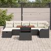 Ensemble de Canapé de Jardin 8 Pièces avec Coussins Noir en Poly Rotin, Canapé de Jardin 2 Places avec Rangement et Coussins 3361278