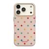 Dopamine Color-blocking Polka Dot Apple 17 Pro Phone Case, iPhone 16 Shockproof, 15 Macaron, 14 Soft, 13 Compatible