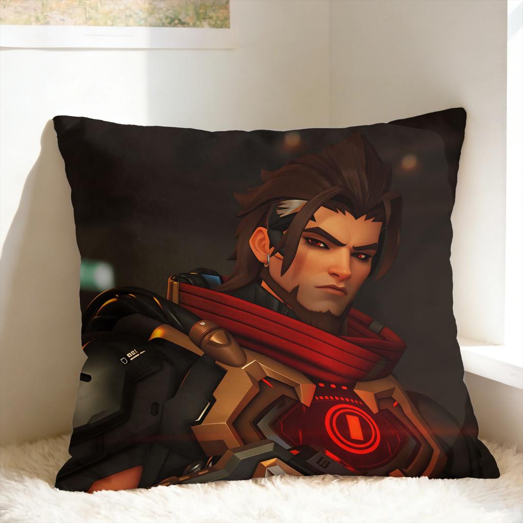 O-OverwatchES Pillow Case Square Pillow Cover Cute Funny Cushion Cover For Sofa Couch Bed Living Room