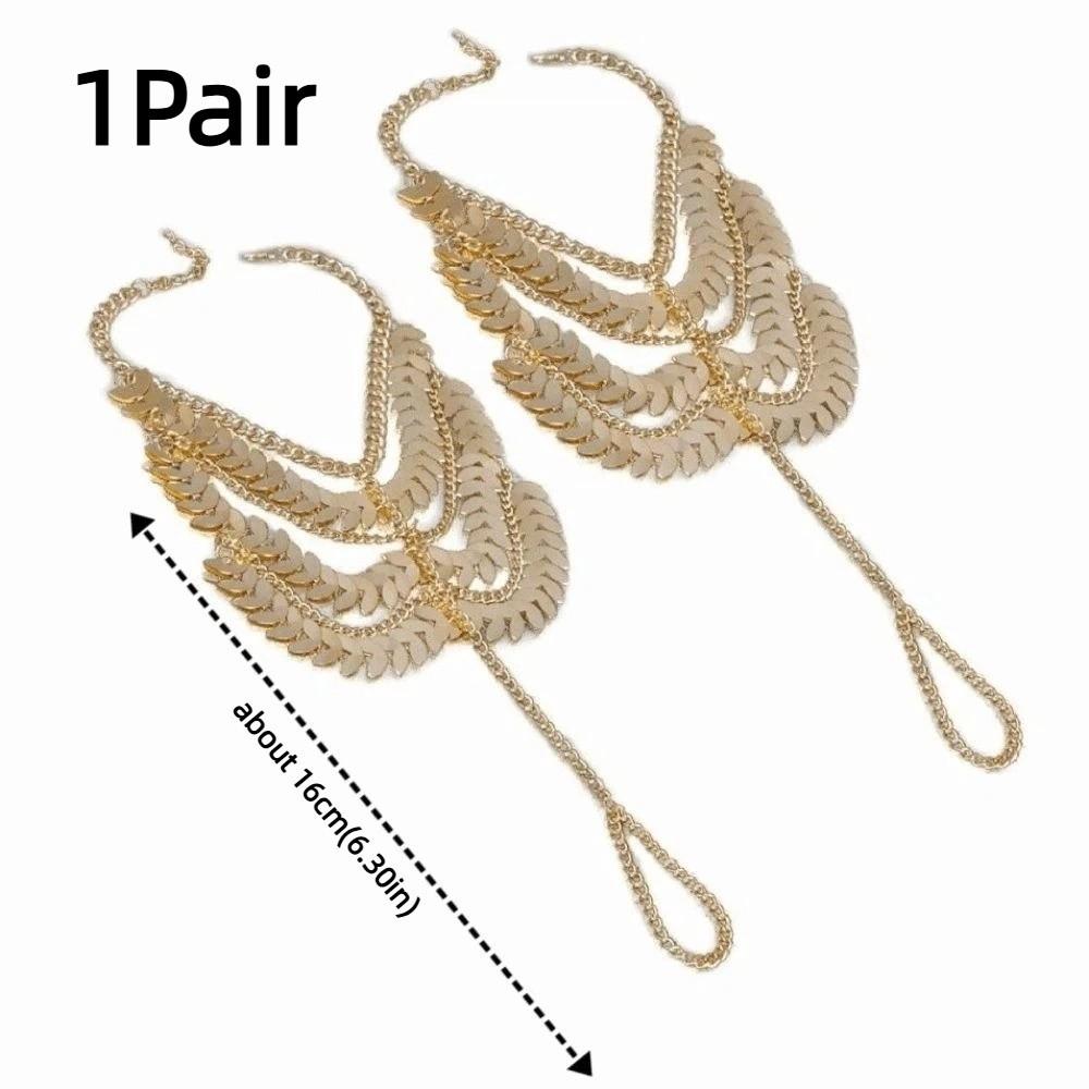 Multilayer Tassel Chain Anklet Gold Color Ankle Bracelets Lightweight Foot Chain  Middle East