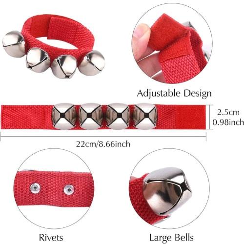 Formemory Ring Bells, Wrist Bells, Hand Bells, 12-Piece Set, 12 Colors, Musical Instruments, Percussion, Karaoke Set, Colorful Ring Bells, Hand Bells,