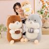 Groundhog Cute Plush Toy Holding Pine Nuts Design For Kids Bedroom Decor