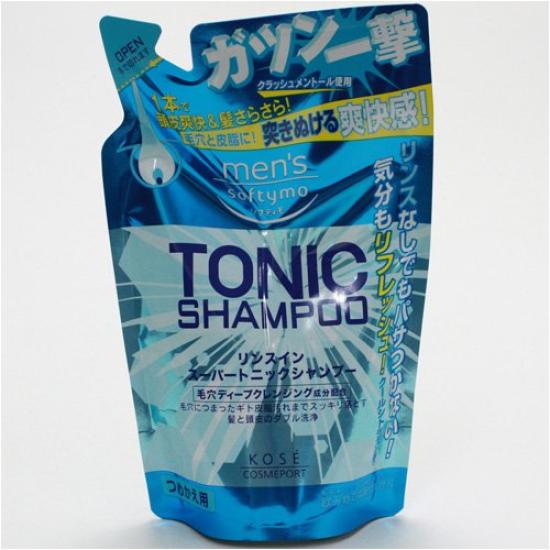Kose Softymo Super Tonic Shampoo Refill 400ml Men's Rinse-in