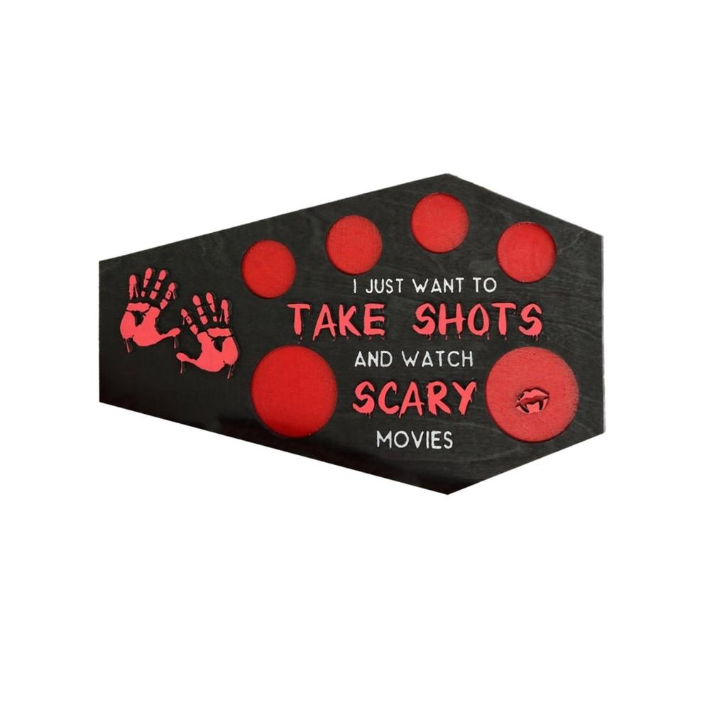 Halloweenská ozdoba Párty Barový podnos Dřevěná dekorace Ozdoba