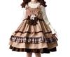 Jundakara JSK Mori with Detachable Home Size M Dress, Lolita, Girl, Ribbon, Ruffled, Checkered, Tiered, Cute, Dreamy, Fluffy, Costume, Cosplay, Bear,