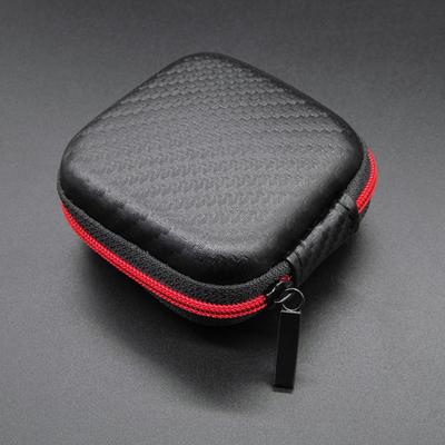 Tragbare Mini-Kopfhörertasche mit Reißverschluss, quadratisch, hart, erdbebensicher, feuchtigkeitsbeständig, Aufbewahrungsbox, Headset-Hülle für