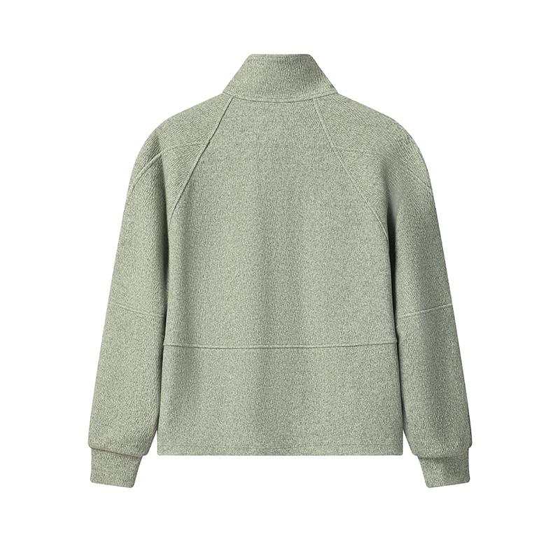 Fila White Fashion Simple Casual Relaxed Comfortable Loose Versatile Knitted Jacket Women Jackets Green F11W543504FLG