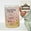 1000ml Glasflasche mit hohem Borosilikatgehalt und Strohhalm