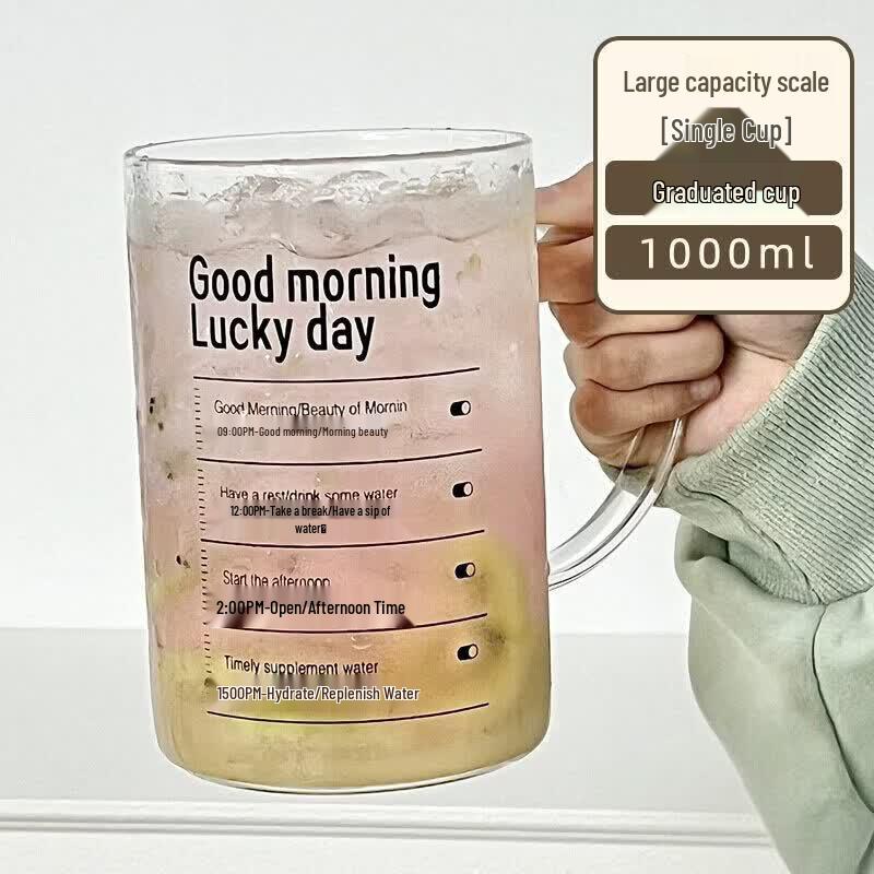 1000ml High Borosilicate Glass Straw Bottle